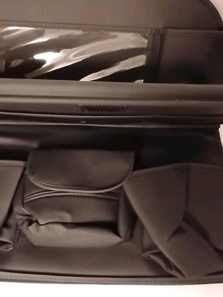 Foldable Backseat Organizer With Storage Pockets And Tablet Support (Black)