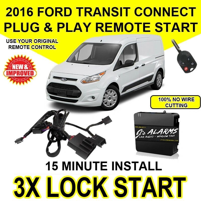 2016 Ford Transit Connect Remote Start Plug and Play Easy Install 3X Lock FO1C