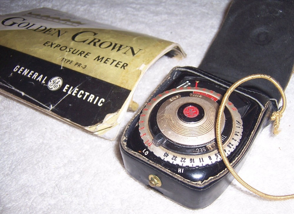 GE General Electric Golden Crown Exposure Meter Type PR-3
