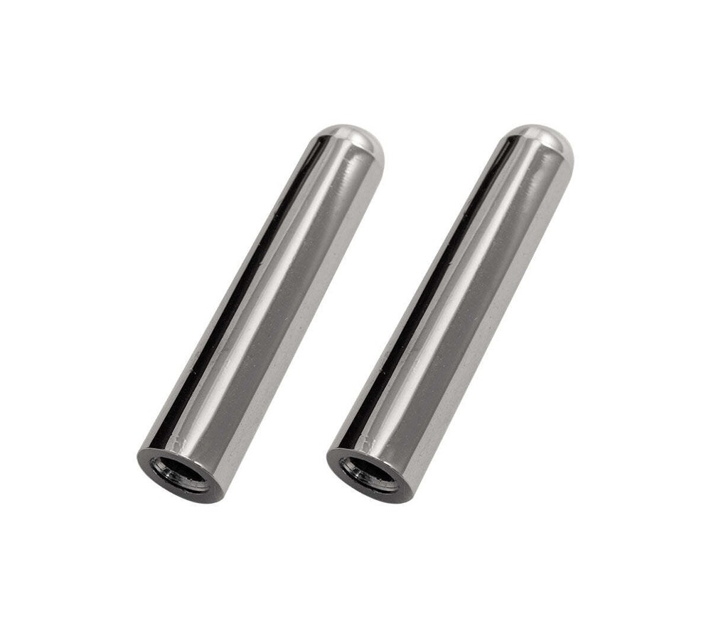 1979-2014 Ford Mustang Chrome Plated Upper Door Lock Knobs Pins Studs - Pair