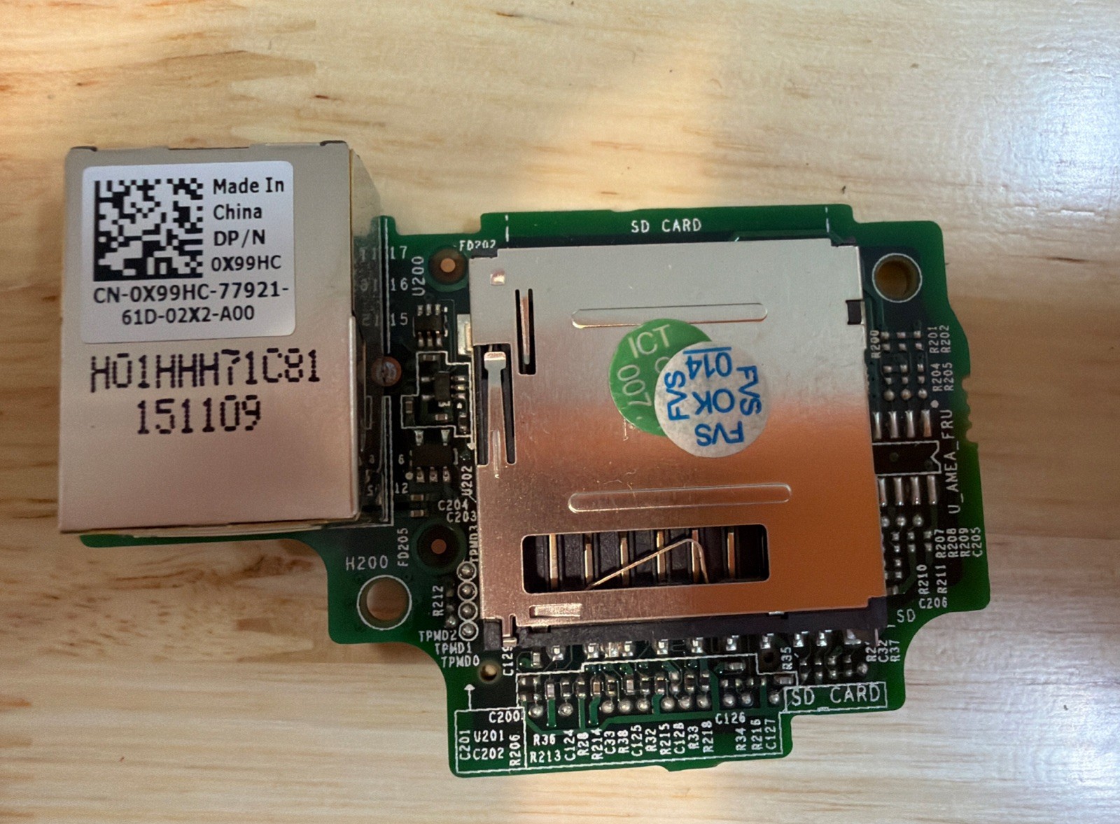 iDRAC8 Remote Access Card 0X99HC For Dell R430 R530 T430 T530-No Bracket