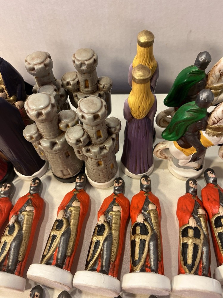 Hand Painted China Pottery Chess Set