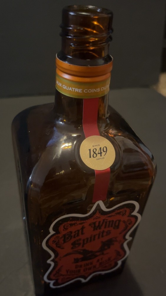 Bat Wing Spirits apothecary style bottle ooak handcrafted oddity