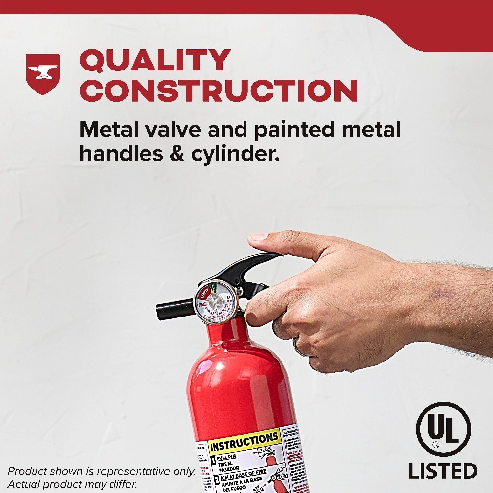 Single Use Dry Chemical Fire Extinguisher for Vehicles with Strap Bracket 5BC