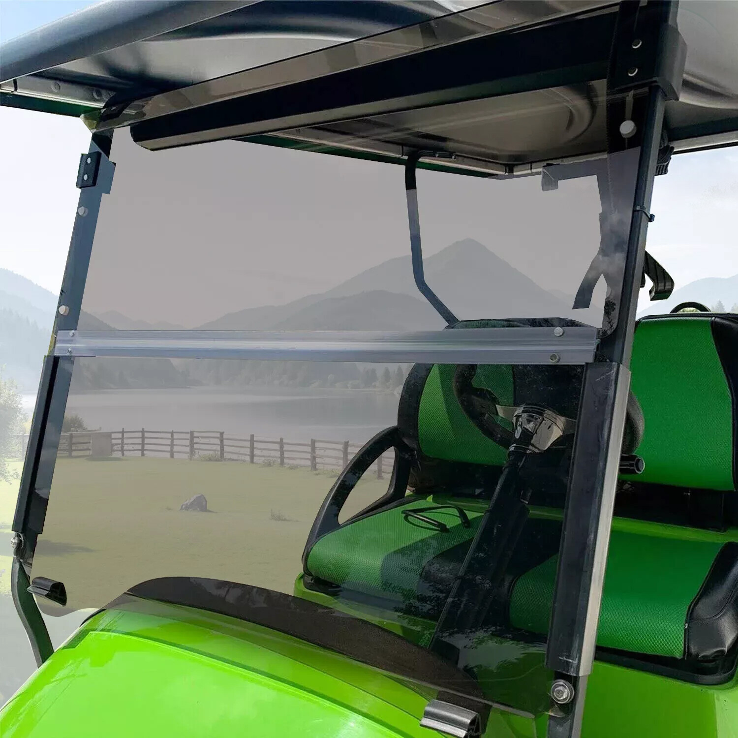 For Club Car Precedent 2004-UP Golf Cart Fold Down Windshield Tinted Windscreen