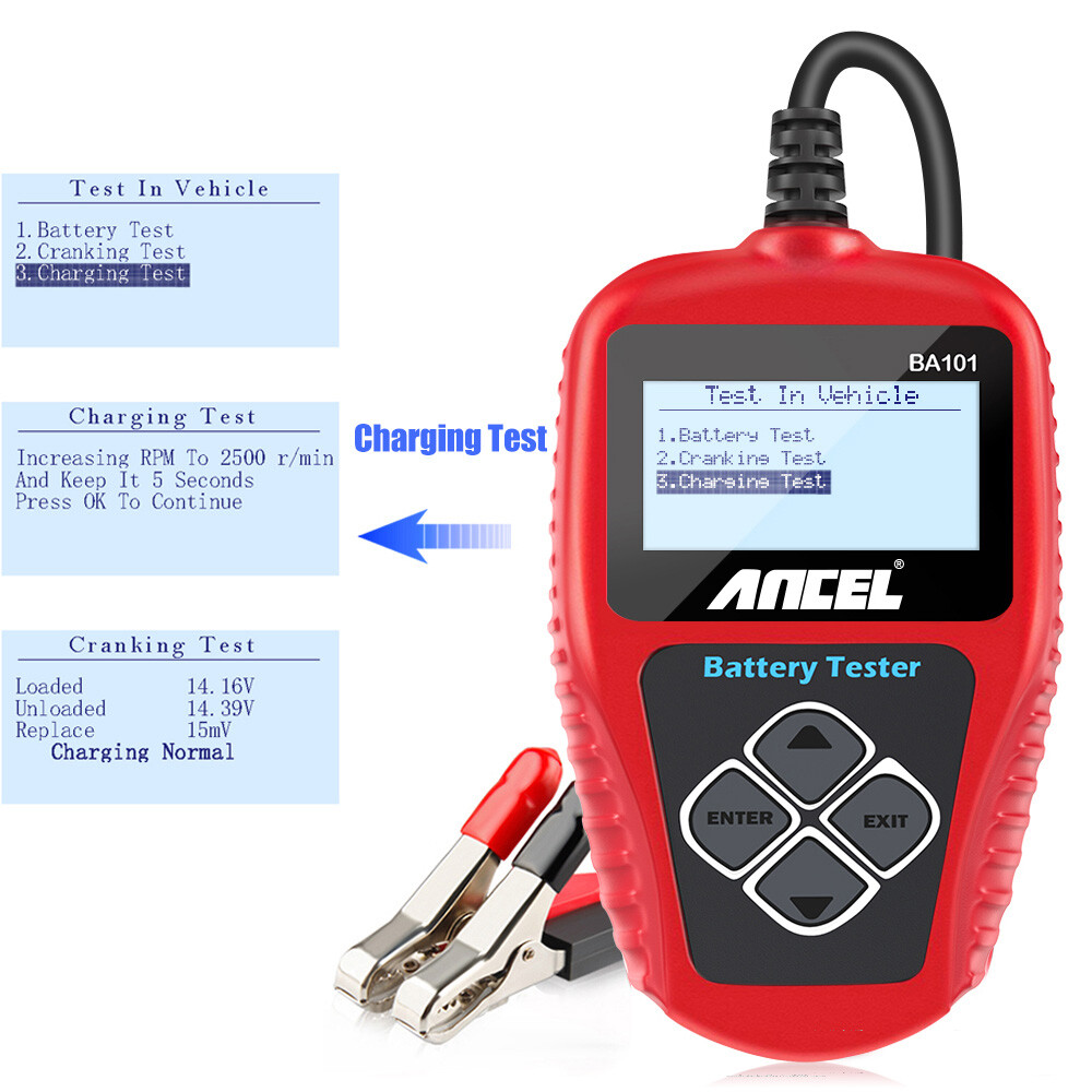 ANCEL BA101 12V 100-2000 CCA Battery Load Tester Digital Analyzer Bad Cell Test