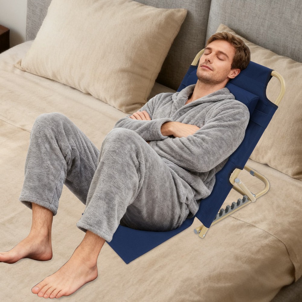 Lifting Bed Backrest Portable Folding Adjustable Sit up Back Rest Beds Chair