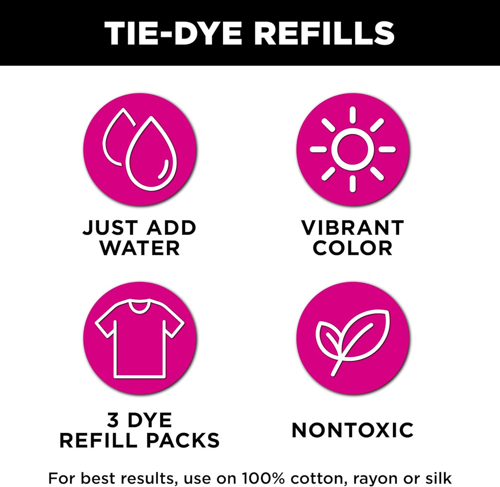 One-Step Tie-Dye Kit Dye Refill Packs, Black