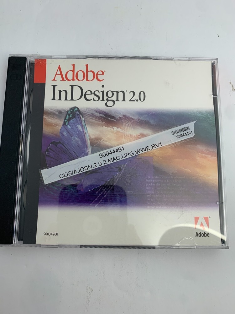 Adobe In Design 2.0 MAC UPGRADE Version w/ Serial Numbers
