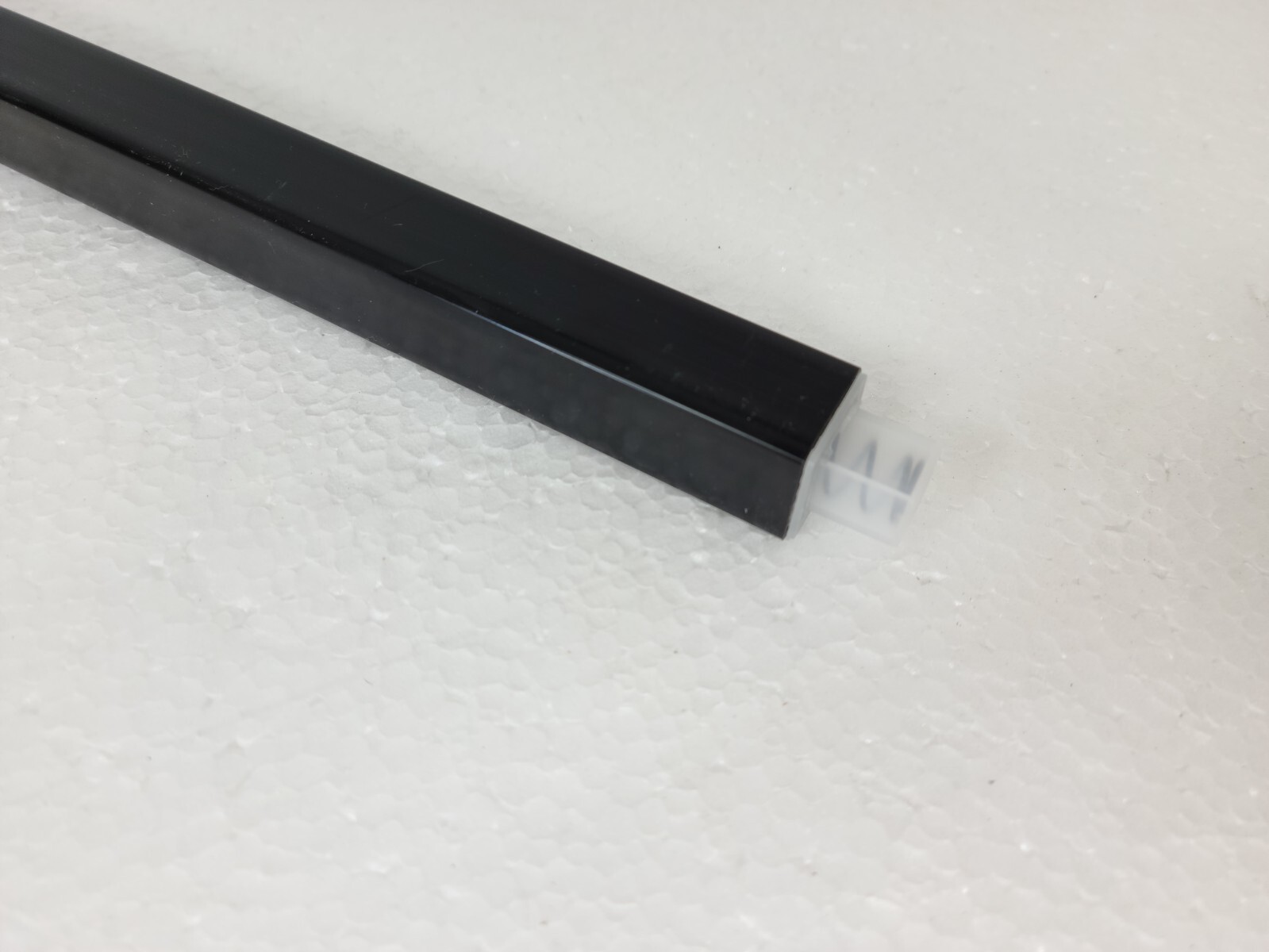 Vintage Black Towel Bar Rod Plastic Spring Rack 24 inch Mid Century Modern Retro