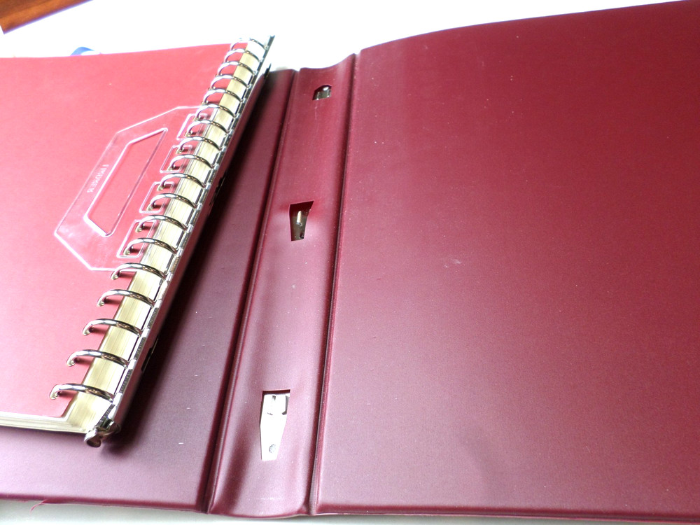 Germany Lindner Red Burgundy 16 Ring GB 35 Pages Hingeless Empty Album NICE