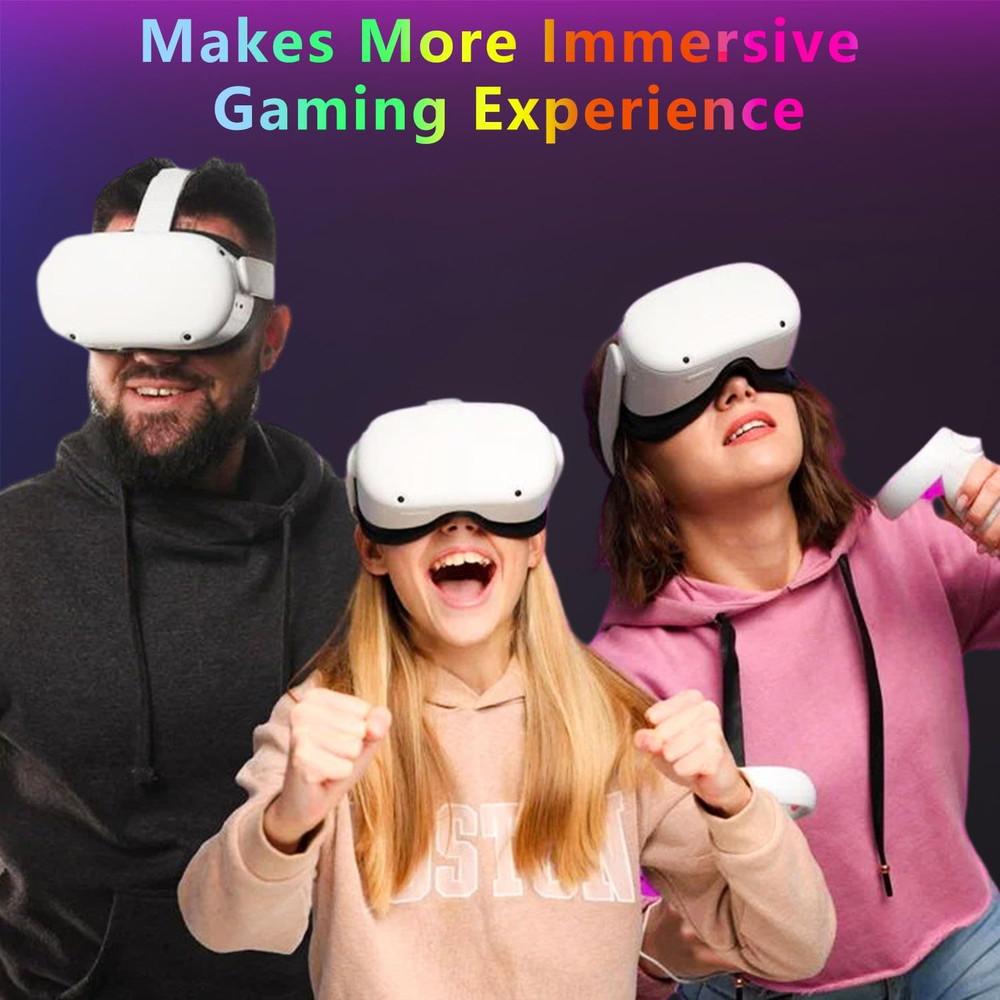 Face Pad Replacement for Oculus Quest 2 PU Leather & Memory Foam VR Face Cushion