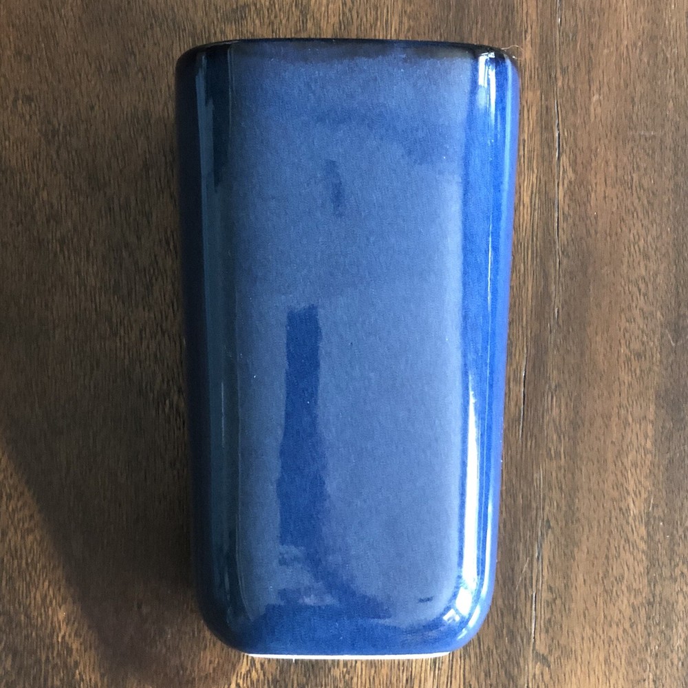 Leftron Cherison Harmony Blue Square Vase 7" x 4"