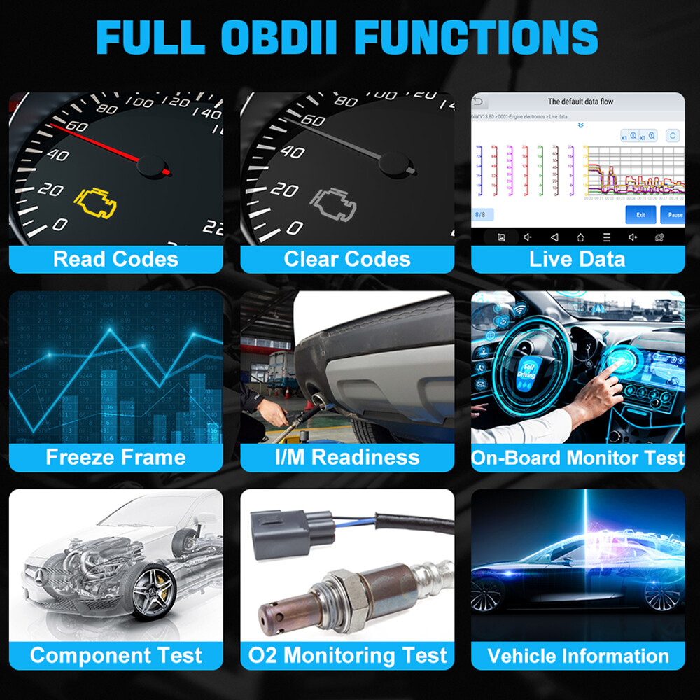 2025 XTOOL IP608 OBD2 Scan Tool Car Auto Full System Diagnostic Tool 30+Reset