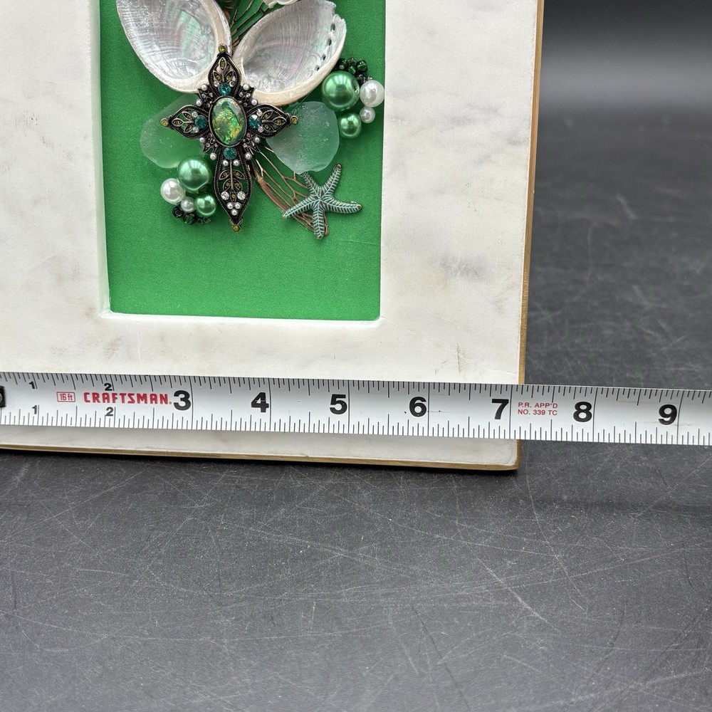 Handmade Framed Art Using Mixed Media In Marble Frame