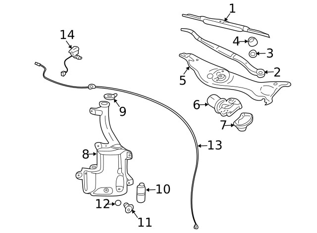 Genuine GM Windshield Wiper Transmission Frame 19208921