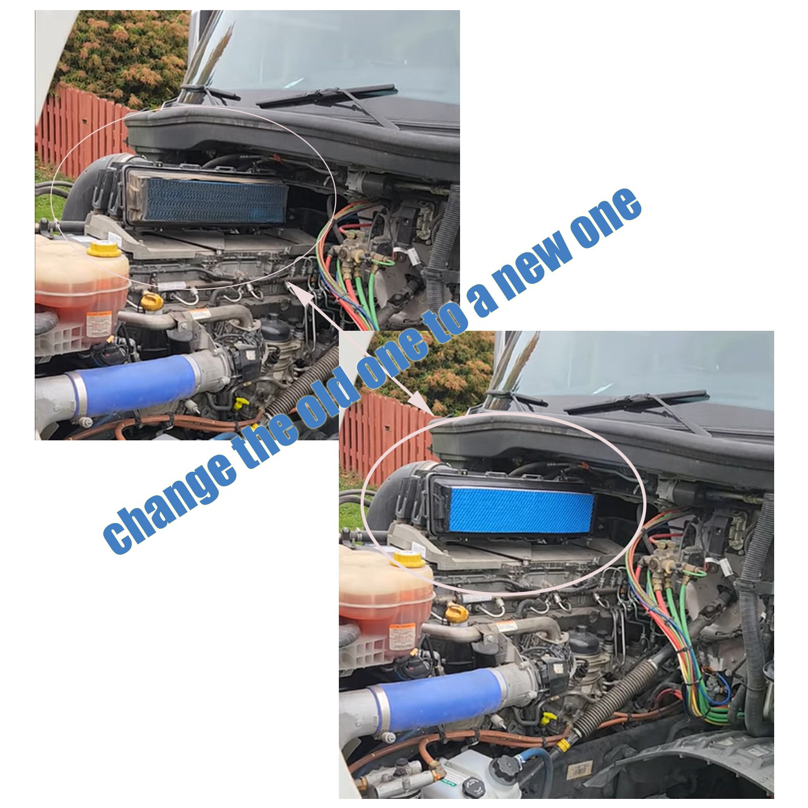 03-42776-010 Engine Air Filter Fit For 2018 - 2022 Freightliner Cascadia