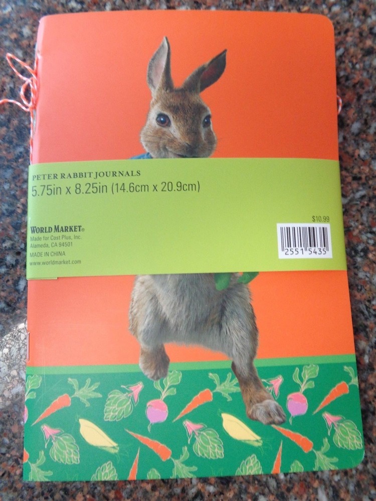 Peter Rabbit Lined Journal Set of 2 Paperback Notebook Diary Easter New