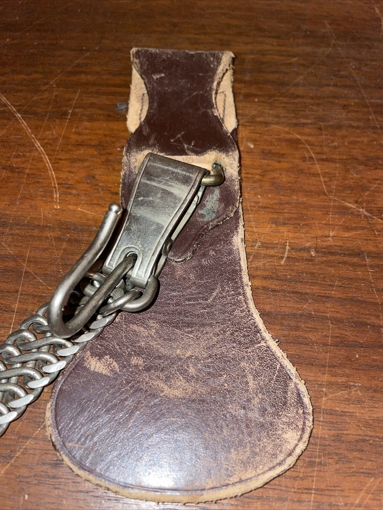 WWl WW2 Officers Sword Belt Hanger Chain Solid Nickel Silver Rust Proof Locking