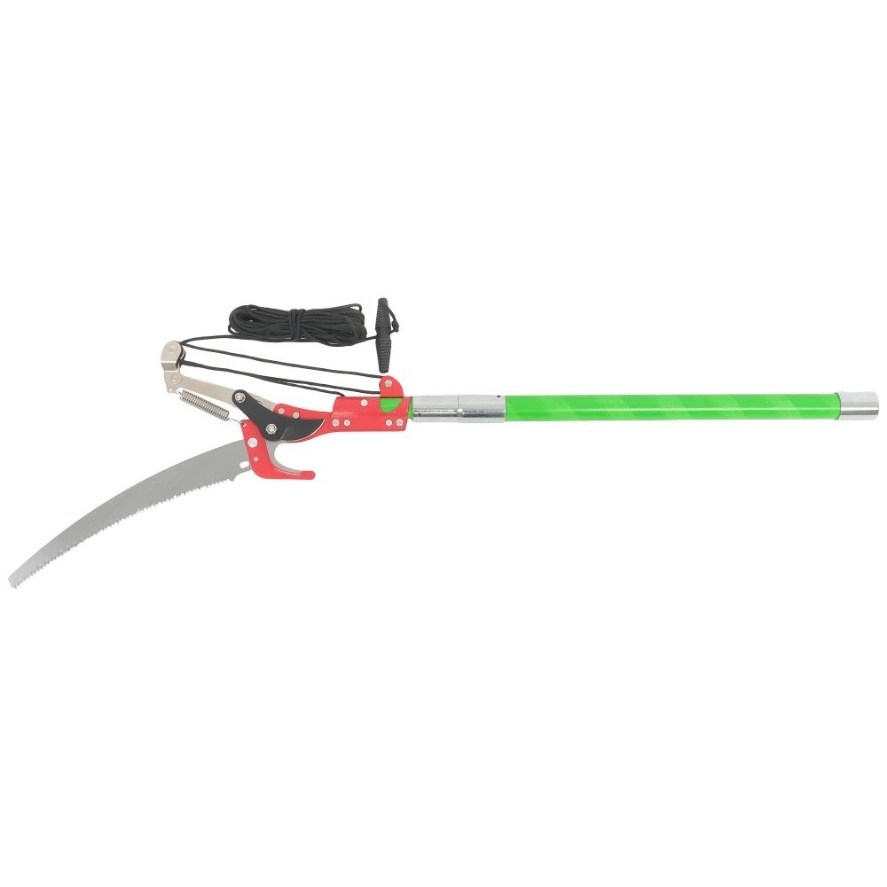 27' Tree Pole Pruner Manual Branches Trimmer Tree For Pruning Palms W/ Scissors