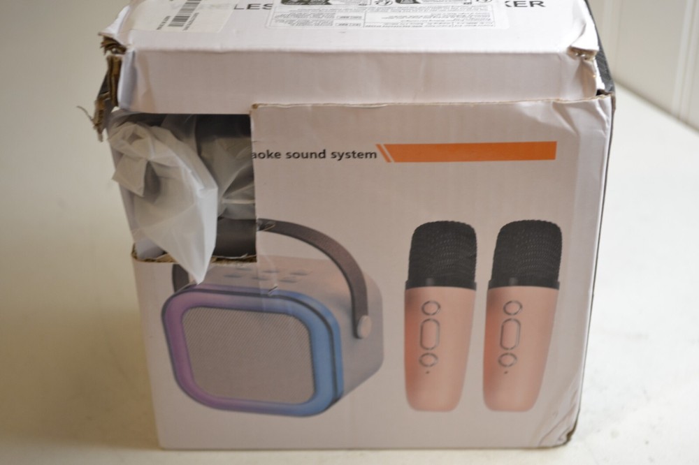 Karaoke Machine BLACK with 2 Wireless Microphones (missing charging cables)