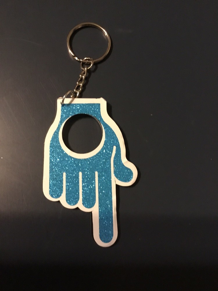 Finger Button Pusher Keychain