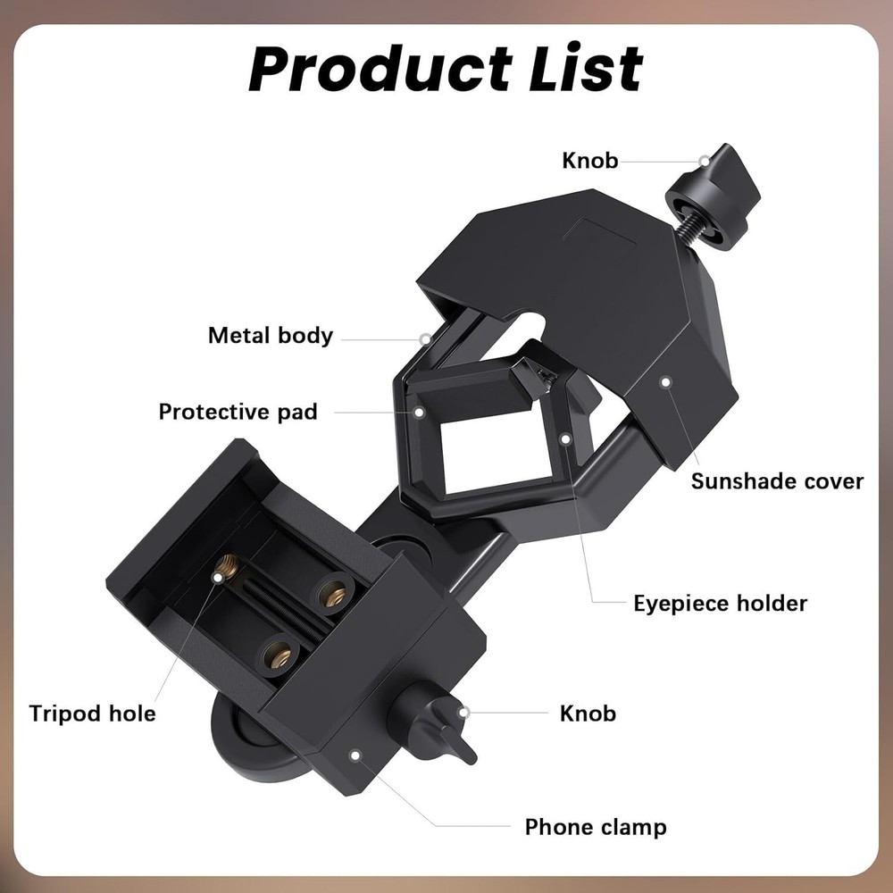Universal Smartphone Adapter for Binoculars, Scopes & More – Easy Capture