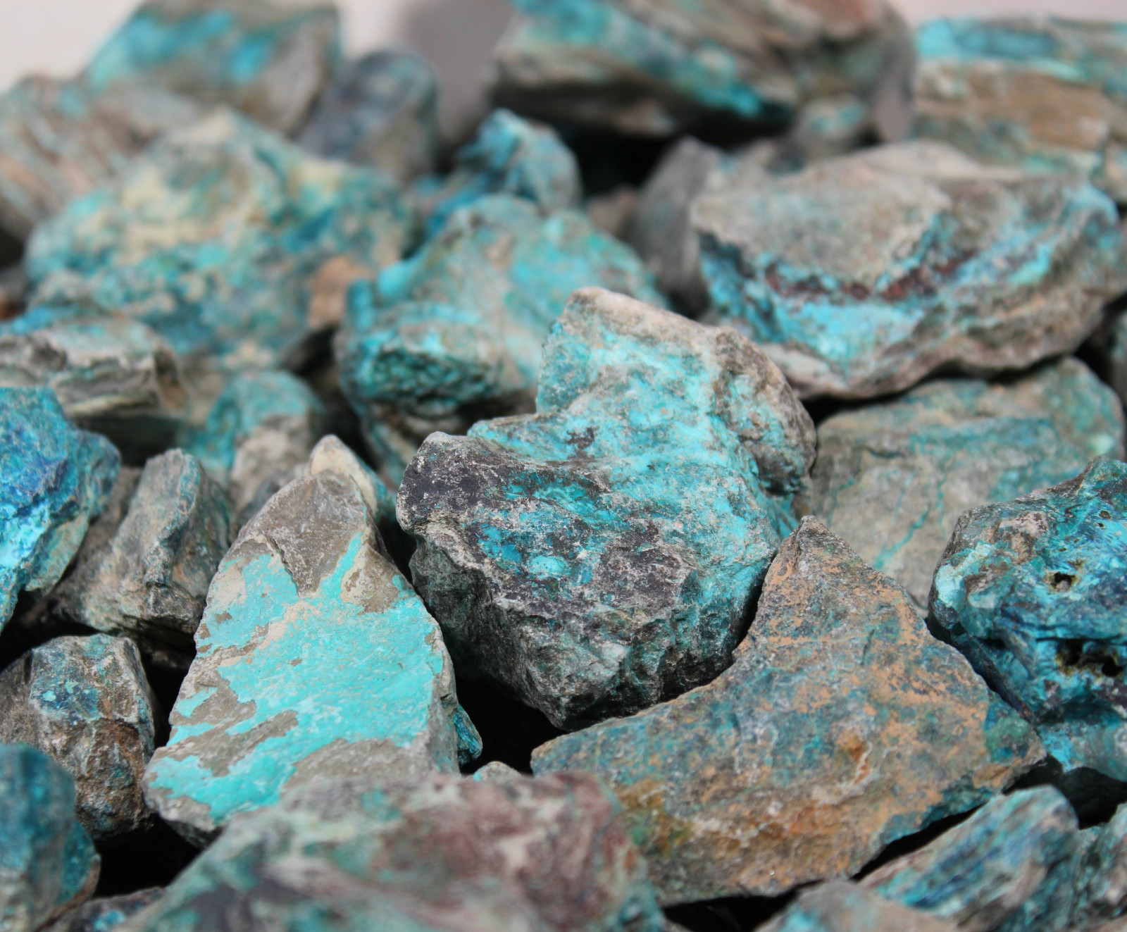 Chrysocolla "A" Grade - Rough Rocks for Tumbling - Bulk Wholesale options