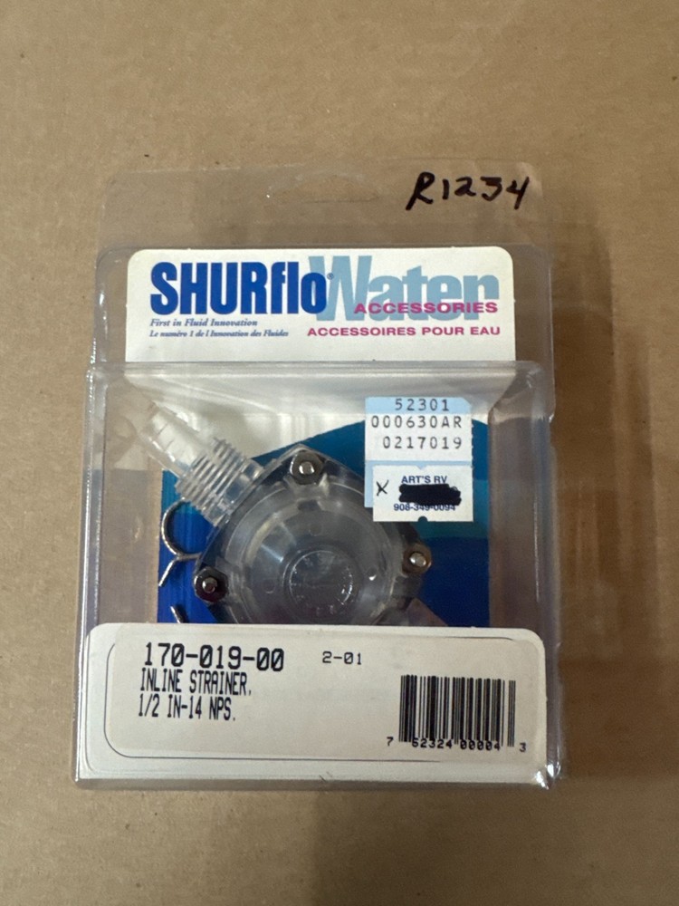 SHURFLO INLINE STRAINER 170-019-00