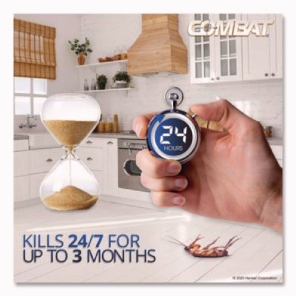 Combat Roach Killing Bait Stations for Small and Large Roaches, 12 Count