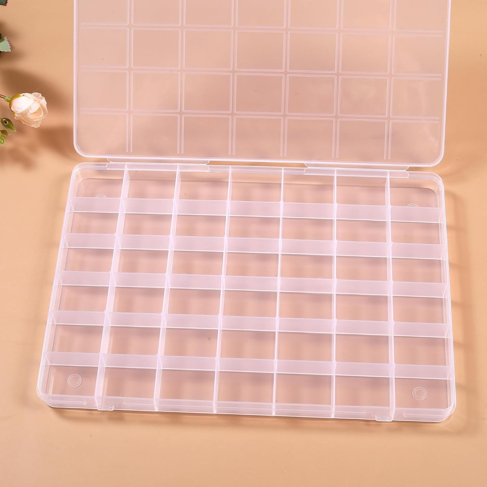 Plastic Bead Organizer Storage Box With Dividers