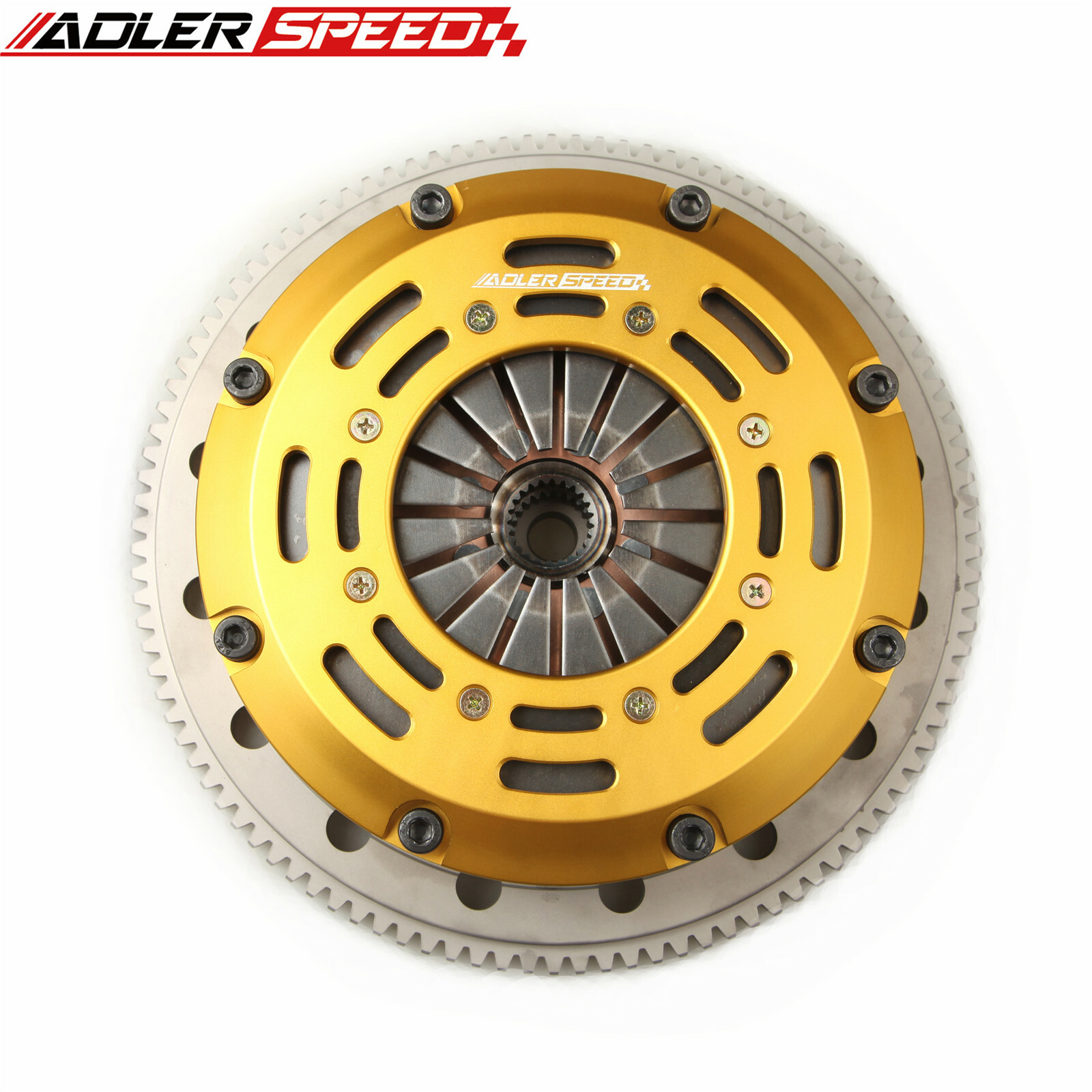 ADLERSPEED Race Clutch Twin Disc Kit For ECLIPSE TALON TSI LASER RS 4G63 6 BOLT