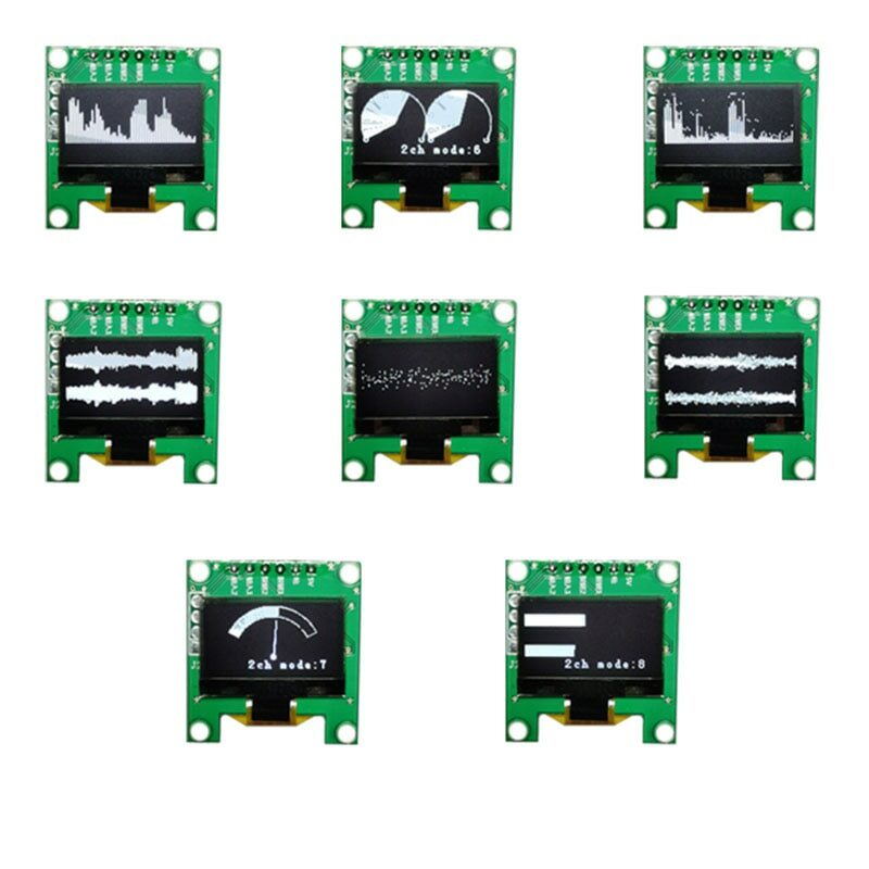 0.96 Inch OLED Music Spectrum Display Analyzer Audio Level Indicator with Case