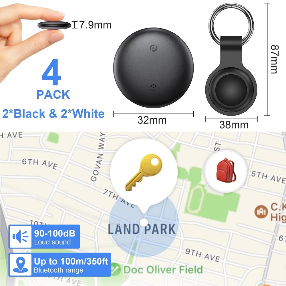 Tracker Tag for Android, Air Tracker Tags-4 Pack Android Tracker Tags Work wi...