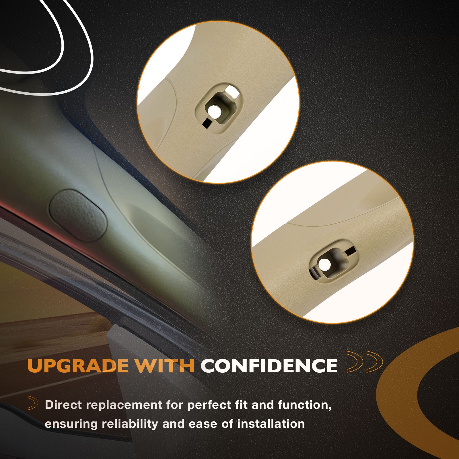 A Pillar Interior Trim Grab Handle Left&Right For 04-08 Ford F-150 Lincoln Beige