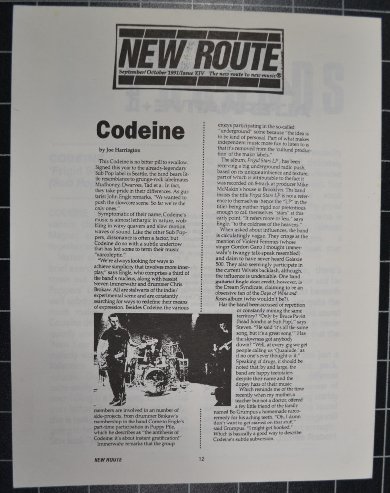 CODEINE - BARELY REAL - SUB POP PRESS KIT - SP207 - 1993 - NEW OLD STOCK