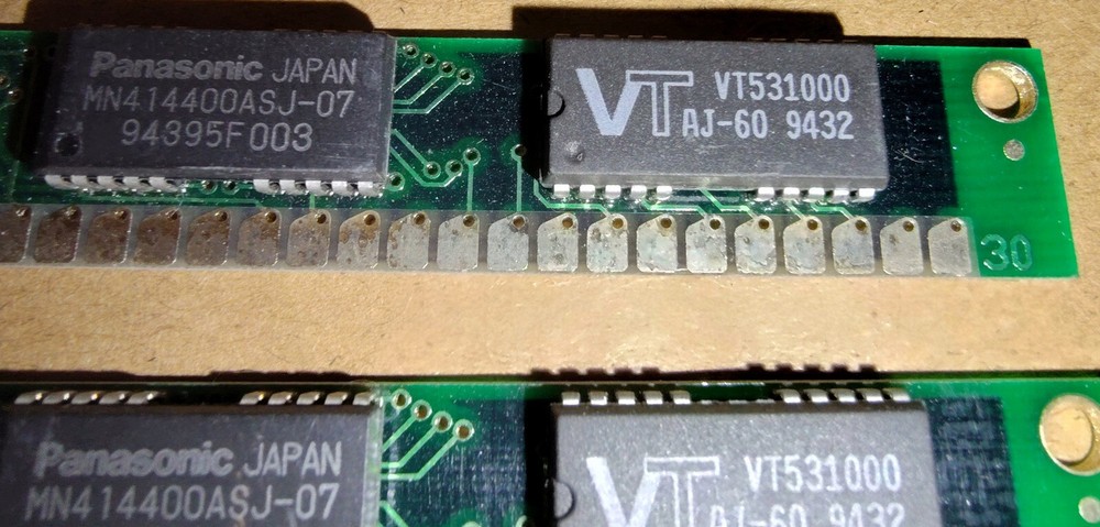 Panasonic Chips 2MB (2 x 1MB) 30-pin SIMMs Chips Desktop PC RAM Memory 1990s 386