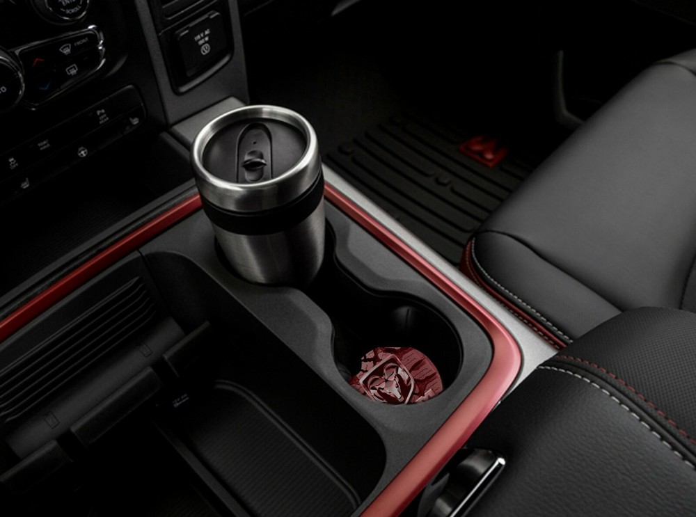 Car Coasters, Ram 1500 Car Coasters, Ram Accessories - Silver - Rubber