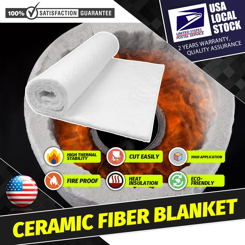 Ceramic Fiber Insulation Mat High Temperature Insulation for Oven Stoves, Forges