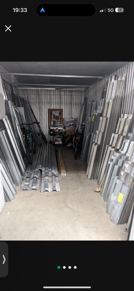 Various sized hurricane window shutter panels