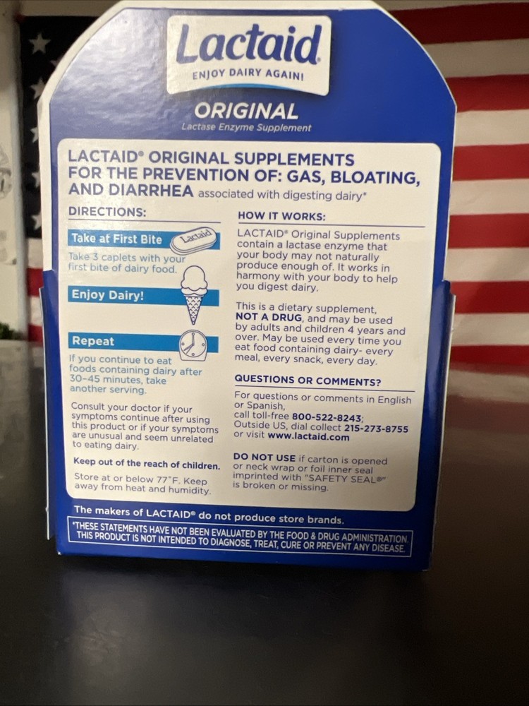 Lactaid Original Strength Caplets 120ct