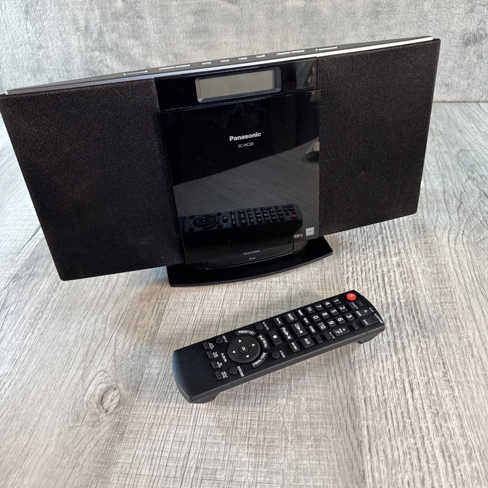 Panasonic SC-HC20 Compact Stereo System CD iPod Dock w/ Remote Tested