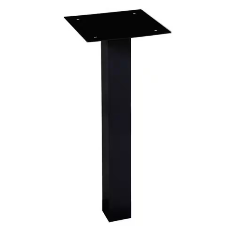 In-Ground Mailbox Post for Parcel Protector Vault in Black