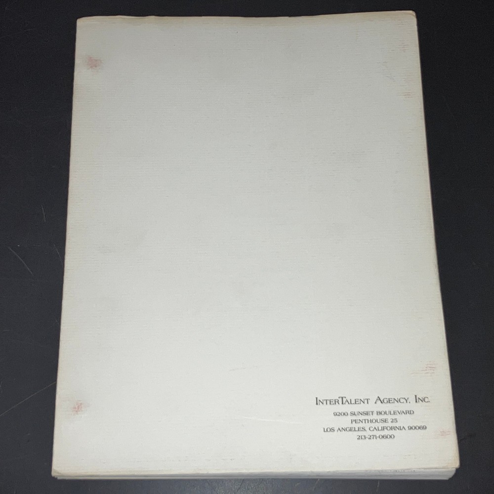 COOL WORD (9/7/90) Ralph Bakshi Live Action Animation 3rd Draft Agency Script ~