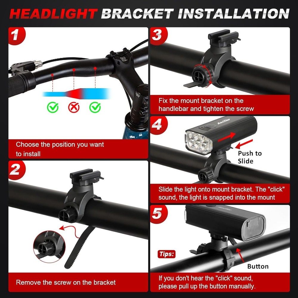 Flexible Handlebar Light Holder – Compatible with HJ-066 Headlight, Lightweight