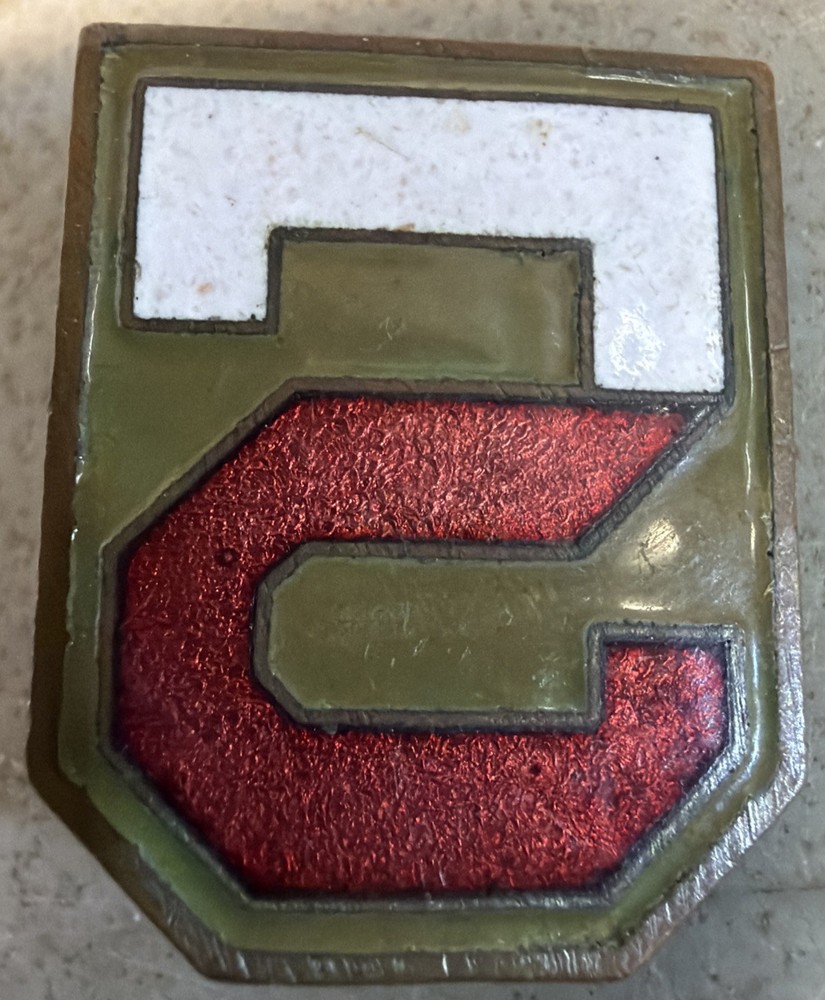 Vintage Original WWII 2nd Army DI Unit Crest Pin PATCH TYPE