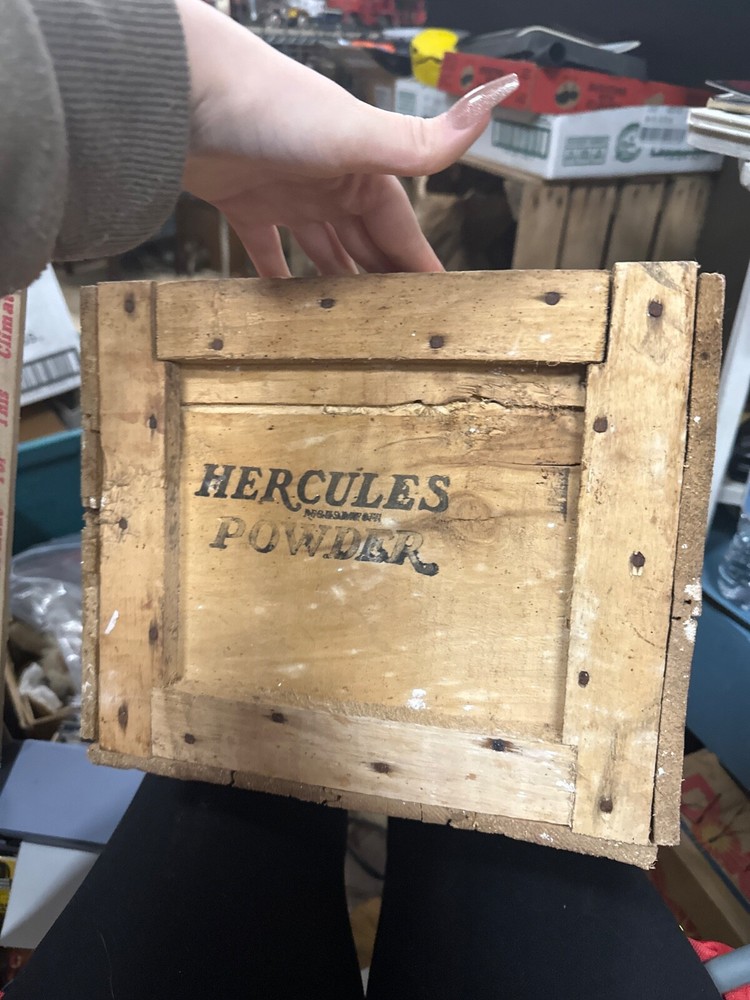 Hercules powder wooden crate