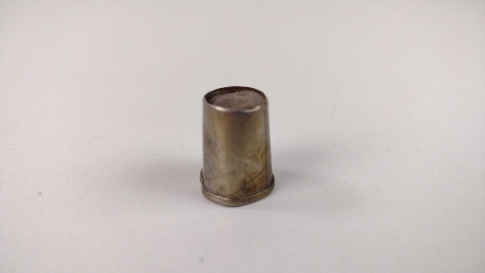 Finnish Silver Thimble - Marked 813 KS Crown