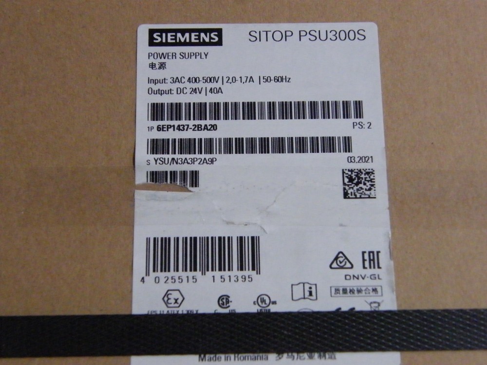 Siemens 6EP1437-2BA20 Processors Control New in box