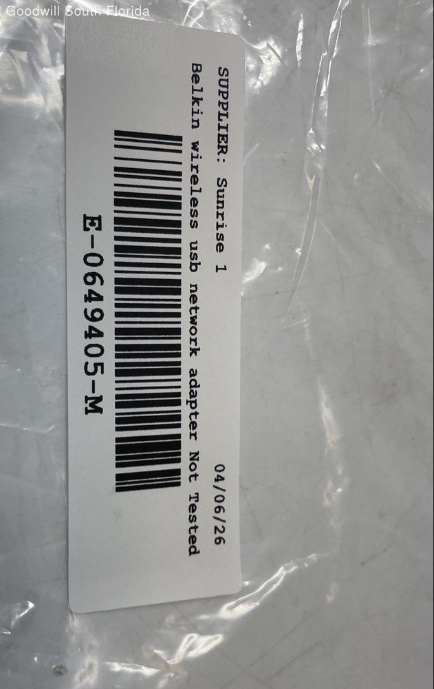 Belkin Basic Home Connectivity G Wireless USB Network Adapter Not Tested